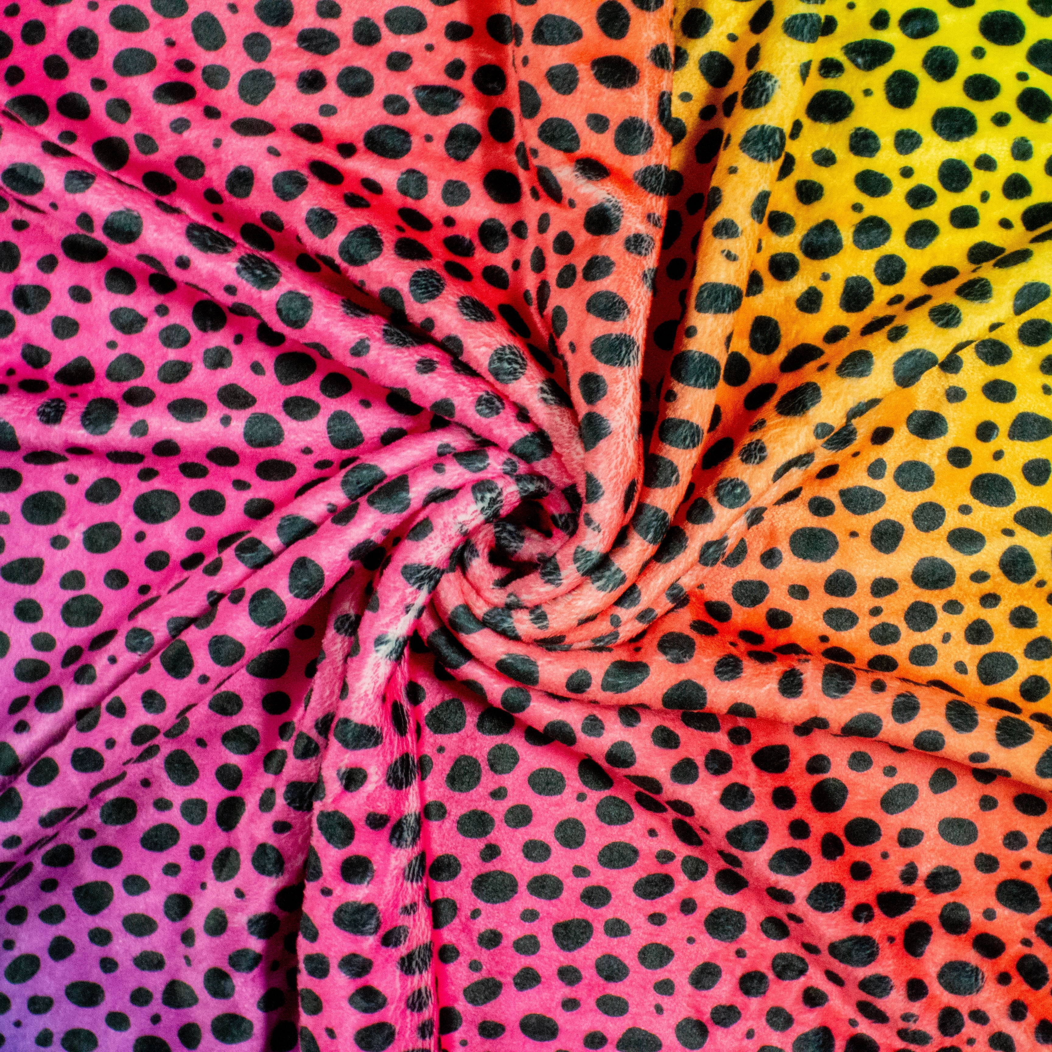 Everything Comfy Cheetah Print Decorative Throw Blanket, 30" X 40", Rainbow Gradient