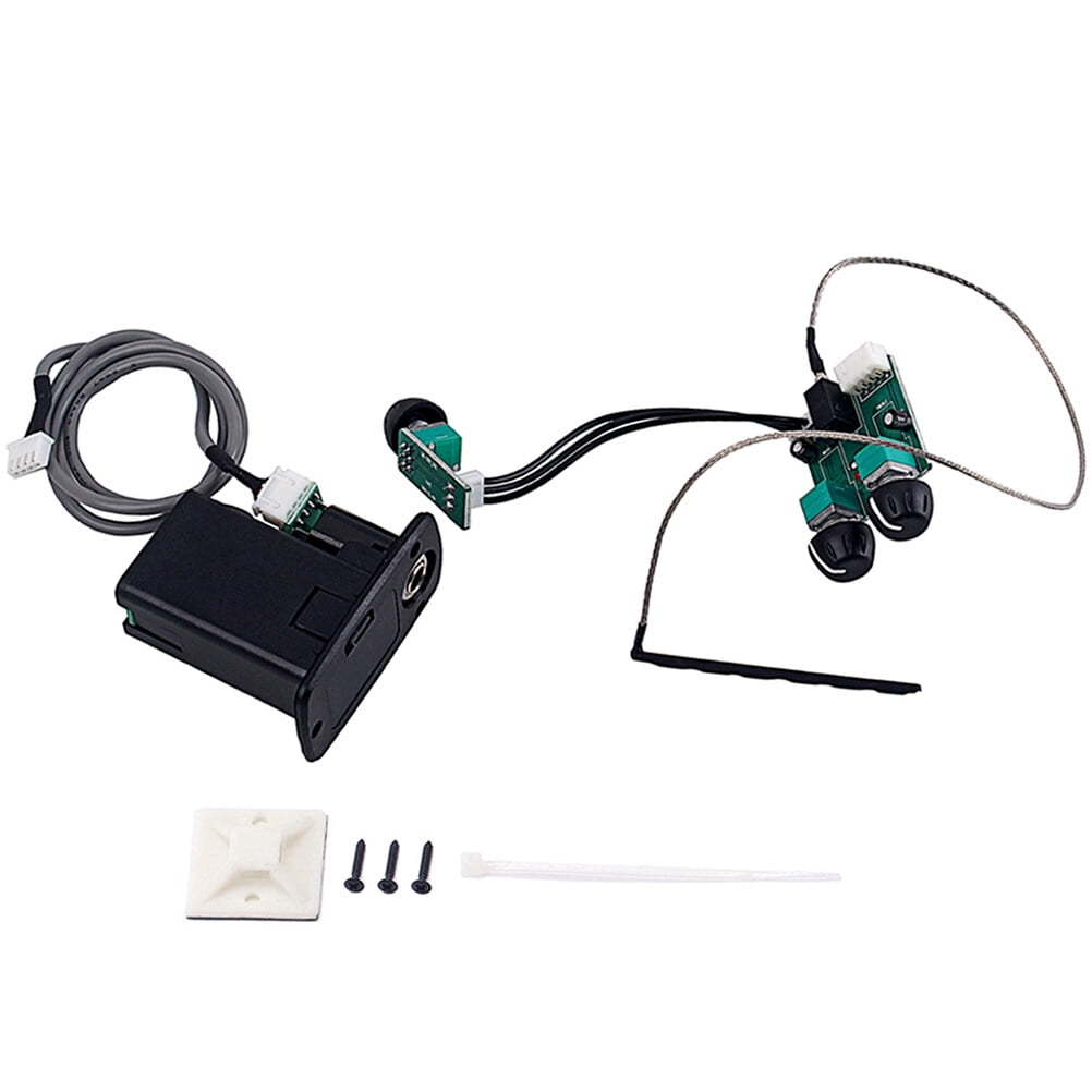 TOYMYTOY Guitar Piezo Pickup with Preamp System and Rotary Controls for Tone and Volume Black