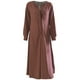 thumbnail image 1 of Vestido casual de mujer Vestido de manga larga con cuello en V Vestido de cambio suelto casual Adepaton BST3003117-4, 1 of 6