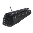 thumbnail image 6 of Steampunk Black PU Wide Wristband Medieval Cross Rivets Bracer Cuff ., 6 of 8