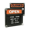 Headline Double-Sided Open/Closed Sign w/Plastic Push Characters, 14.38 x 12.38