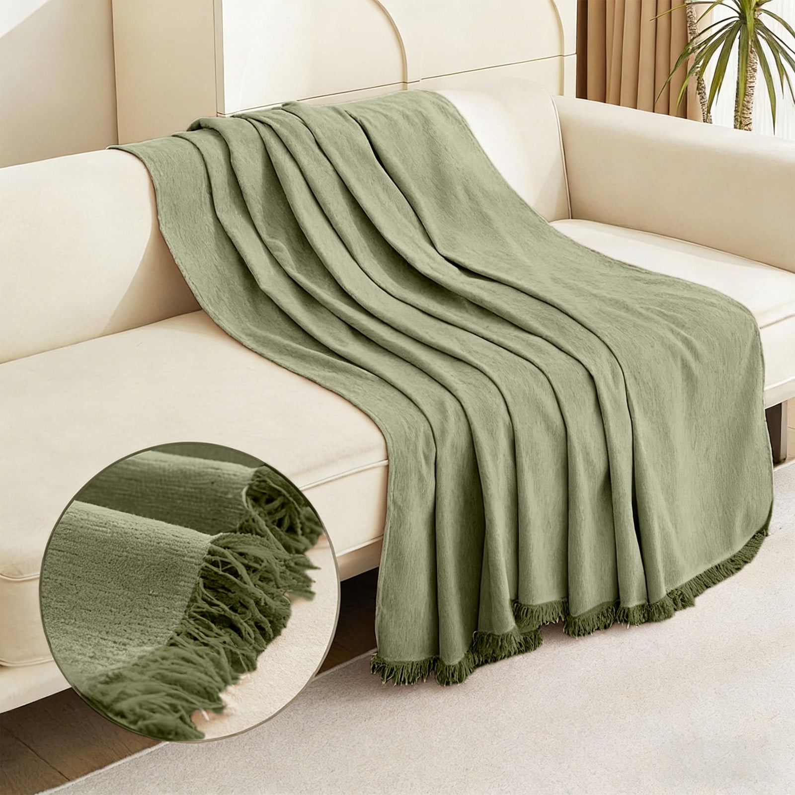 Lunxisen 2 Pcs Couch Cover Sheet Blanket, Oversized Reversible Couch Covers, Extra Large Furniture Decoration Cover Sofa Slipcovers, Sectional Protector for Cats Dogs(150*90cm)