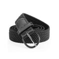 thumbnail image 2 of Deago Braided Belts for Men Women Stretch Elastic PU Leather Woven Belts for Casual Golf Jeans - Black, 2 of 8