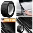 thumbnail image 1 of Universal Car Door Sill Protective Film, 5M Self-Adhesive Carbon Fiber Bumper Protector, Car Door Sill Protection Rim Protectors (7cm x 5m), 1 of 5