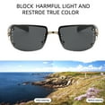 thumbnail image 4 of Gafas de sol cuadradas sin marco estilo retro, modernas y sexys, de estilo Y2K, hechas de metal, 4 of 5