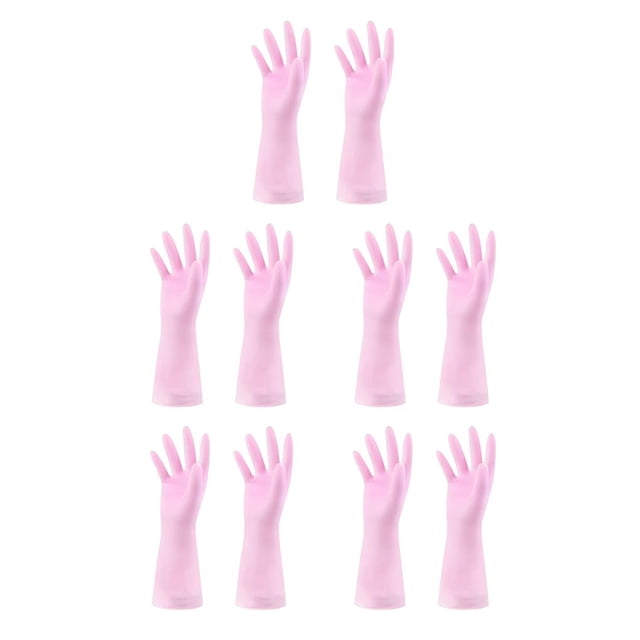 Injueey 2 uds guantes de limpieza antideslizantes mitones universales accesorio de para el hogar al aire libre Unisex ligero cocina rosa Type2 NO2