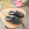 thumbnail image 5 of Kilaqueen Winter Warm Slippers, Comfy Rhombus Pattern Faux Fur House Shoes Scuff Memory Foam Slip on Anti-Skid Sole Indoor Outdoor House Slippers for Women and Girls, on Clearance US 5.5-10, 5 of 5
