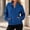 Blue, variant on Fall Sweatshirts for Women Button Stand Collar Long Sleeve Pullover