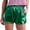 AA-Green799, variant on Women's Metallic Shiny Shorts Elastic Waist Side Pocket Design Bottoms Vibrant Party Style Dance Shorts Purple