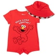 thumbnail image 2 of Sesame Street Elmo Toddler Boys Romper and Sunhat Newborn to Toddler, 2 of 5
