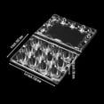 thumbnail image 2 of ZOENHOU 150 Pack 12 Cavity Plastic Quail Egg Cartons, Stackable Egg Storage Box, Egg Holder Bulk Cartons, Clear PVC, 2 of 6