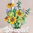 thumbnail image 3 of Building Block Flowers Bouquet Artificial Flowers Botanical Blocks Flowers Sunflower Building Set Assembly Toy Creative DIY Friends Sets Gift for Mom Girlfriends, 3 of 8