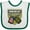 White and Green, variant on Inktastic Proud Military Goddaughter Girls Baby Bib