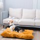 thumbnail image 1 of Xihbxyly Caseta de Invierno para Mascotas, Extraíble y Lavable, Acolchado de Esponja Suave, Base de Tela No Tejida, Acogedora Cama de Interior, Ideal para Perros Pequeños, 50 X 40 Cm., 1 of 4