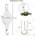 thumbnail image 2 of Adjustable Retractable Plant Hangers with Metal Hooks - White, 2 of 5