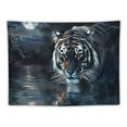 thumbnail image 5 of GOSMITH Psychedelic Tiger Tapestry, Animal Jungle Tapestry Wall Hanging, Black Cave Wildlife Tapestry, Trippy Space Tiger Black Poster Tapestry Bedroom Living Room Dormitory Wall Art Painting, 5 of 6