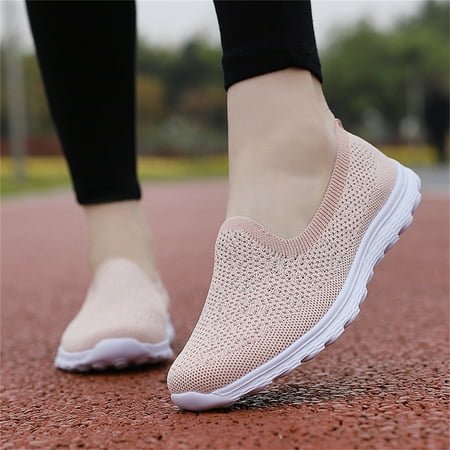 

XIAQUJ Fashion Summer Women Sneakers Shoes Solid Color Casual Mesh Breathable Comfortable Lightweight Shallow Mouth Women s Fashion Sneakers Pink 6.5(37)