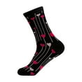 thumbnail image 4 of Uaswgudfs Valentine's Day Socks Couple Socks Unisex Crew Socks - Stylish Heart Stripes Print Knit Socks for Men & Women, Valentine’s Gift Socks, 4 of 5