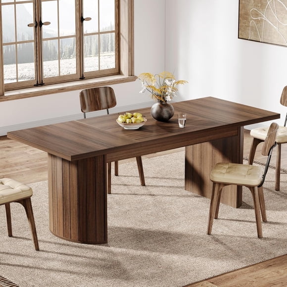 Tribesigns Long Dining Table, 78.7" Farmhouse Rectangular Kitchen Table for 6-8 People