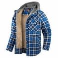 thumbnail image 4 of IROINNID Men's Hoodie Shacket Long Sleeve Plaid Leisure Jacket Multifunctional Jacket Outdoor Jacket Outwear, 4 of 6