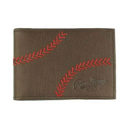 Front Fold Wallet - Rawlings Baseball Bi-Fold Wallet Front Pocket Home Run Money Clip RLG803-200