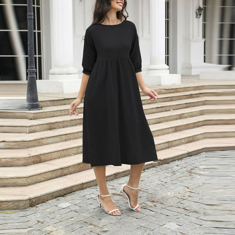 Deal for Days Holiday Decor Ofreoo Women's Fashion Mid-sleeve Round Neck Solid Color And Linen Pockets Dresses Fall Dresses for Women 2024 - Walmart.com Deal for Days Holiday Decor Ofreoo Women's Fashion Mid-sleeve Round Neck Solid Color And Linen Pockets Dresses Fall Dresses for Women 2024 - Walmart.com
