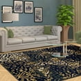 thumbnail image 1 of Northman Modern Abstract Floral Indoor Area Rug by Blue Nile Nills - 5' x 8', Navy Blue, 1 of 5