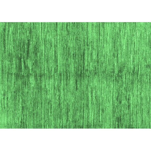 Ahgly Company Indoor Rectangle Abstract Emerald Green Contemporary Area Rugs, 7' x 10'
