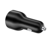 onn Dual USB-C and USB-A Port 32W Car Charger with 3ft Cable, Lightning-Fast Charging, Certified for Safety