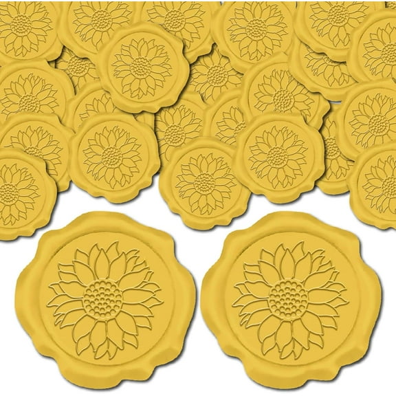 100Pcs Adhesive Wax Seal Stickers Envelope Seal Decoration For Craft Scrapbook DIY Gift Flower 30mm