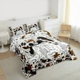 thumbnail image 4 of Feelyou Cow Print Gamepad Bedding Comforter Set, Hippie Western Cactus Twin Comforter Sets, Tribal Cowgirl Cowboy Reversible Bedding Set, Lightweight Room Decor, 2 Pieces, 4 of 9