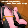 thumbnail image 6 of High-End 5-Seat Car Seat Covers Full Set with Pink Crystal Accents, Premium Bling Interior Upgrade for Cars SUVs Trucks, Luxury All-Season Fit, 6 of 10