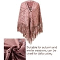 thumbnail image 6 of Ywmsfl Large Warm Shawl Wrap Tasseled Color Winter Accessory Casual Crop Color Hollow Oversized Shawl for Ladies, 6 of 18