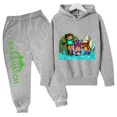 thumbnail image 3 of 2024 Nueva ropa para niños, conjunto de sudadera con capucha y pantalón, zapatillas deportivas, ropa deportiva para niños y niñas, otoño y primavera, 2 piezas, ropa para niñas pequeñas, 3 of 5