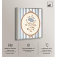 thumbnail image 2 of Blue Bloom Oval Canvas Print Floral Art by Art Remedy, Silver Frame, 30 x 36, 2 of 6