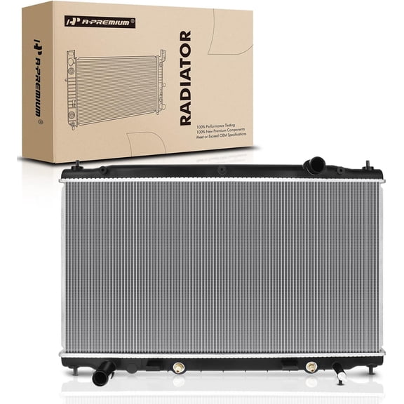 A-Premium Engine Coolant Radiator Assembly with Transmission Oil Cooler Compatible with Infiniti Q50 2014 2015 2016 2017 2018, 3.5L 3.7L V6 Engine, Replace# 214104GA5A, 214604GB5A