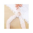 thumbnail image 5 of INSPIRE CHIC Women's Lace Floral Mesh Gloves Female Pearl Bowknot Polka point Wrist Fingerness Length Sleeves for Elegant Bridge Wedding Evening Party White3, 5 of 6