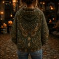 thumbnail image 4 of Hoodies for Women Vintage Witchy Halloween Graphic Pullover Sweatshirt Long Sleeve Drawstring Hoodie Loose Casual Fall Holiday Top Blue XL, 4 of 4