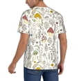 thumbnail image 5 of Haiem Hip Hop Hipster Baseball Jersey Button Down Shirts Sports Uniforms Men Women Jersey(Colorful Mushrooms and Plants,4X-Large), 5 of 9
