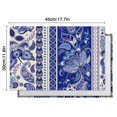 thumbnail image 5 of Set of 6 Flax Paisley Placemats Featuring Heat Resistant Wrinkle Free Finish with Colorful Vintage Boho Floral and Artistic Mandala Geometric Designs, 5 of 5