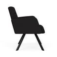 thumbnail image 2 of Willow Lounge Lobby Reception Waiting Guest Chair / Black Steel / Black, 2 of 5
