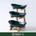 thumbnail image 1 of Fruit Plate, Living Room Kitchen Snack Plate, Modern Dried Fruit Plate Stand Cake Stand, Fruit Basket Green Three-Layer, 1 of 4