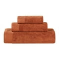 thumbnail image 2 of Superior Basketweave Egyptian Cotton Solid 3 Piece Towel Set, Pecan, 2 of 9