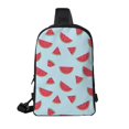 thumbnail image 2 of Rocae Watermelon for Lightweight Chest Bag Dual Pocket, Waterproof Crossbody Sling Bag for Men and Women, 2 of 8