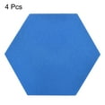 thumbnail image 3 of Uxcell Felt Coasters, Hexagonal Absorbent Pad Coaster for Drink Cup Pot Bowl Vase, Sky Blue 4 Pack, 3 of 5