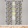 thumbnail image 3 of Ambesonne Animal Print Curtains, Snake Skin Colors, Pair of 28"x95", Multicolor, 3 of 5