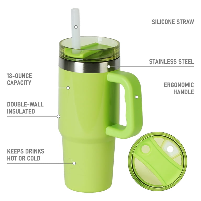 Ozark Trail Insulated Stainless Steel Tumbler with Handle, 18 oz