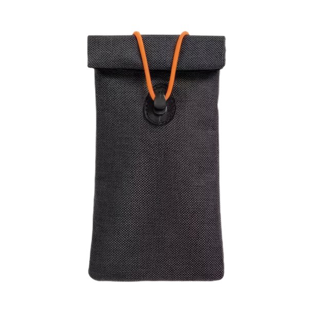 Methold Bolsa de fibra metálica de doble capa para blindaje de señal, privacidad del teléfono, bloqueo de señal, protección RFID para Relojes inteligentes negro