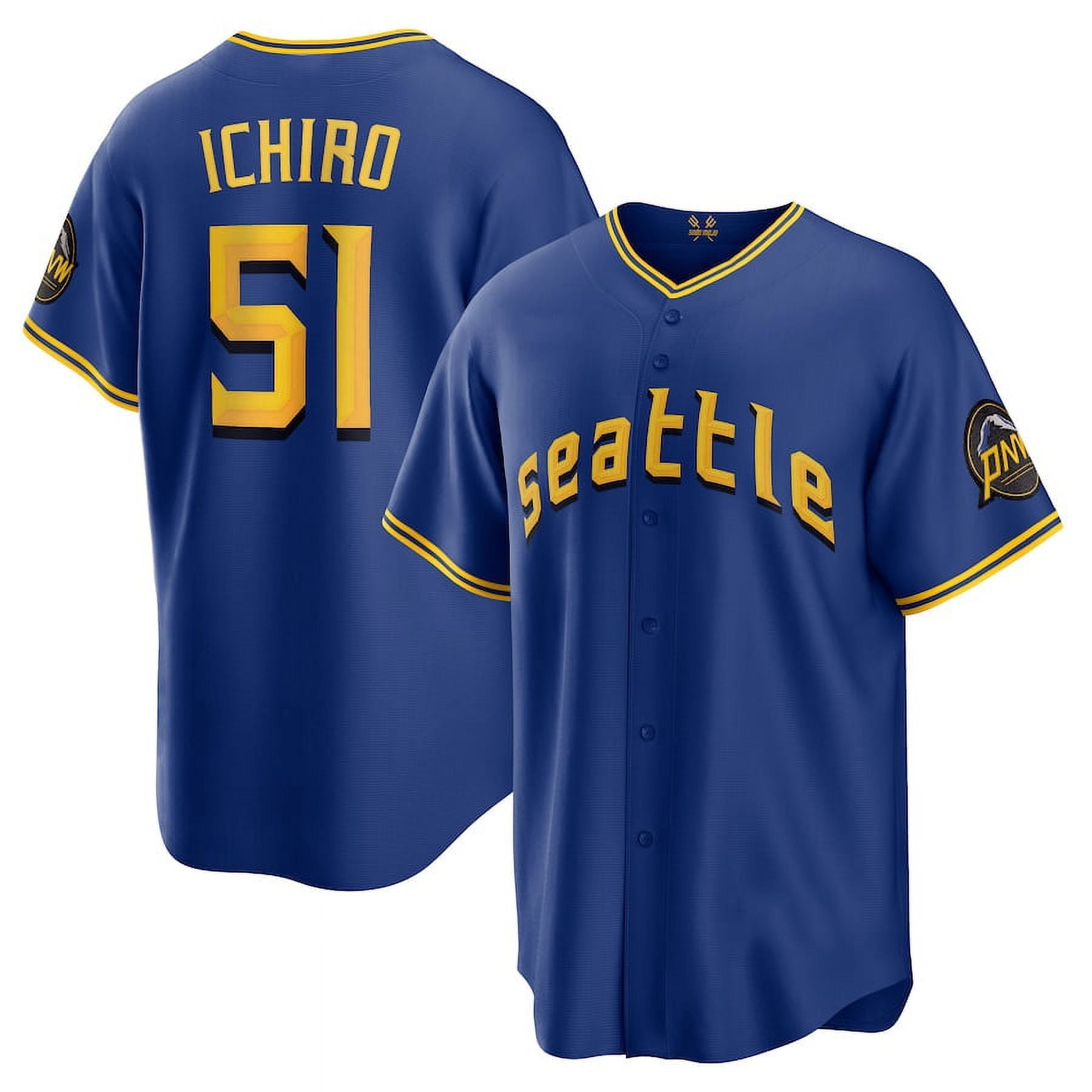 Men's Seattle Mariners Ichiro Suzuki Jersey 51# Adult