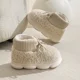 thumbnail image 4 of Botas de nieve de invierno para mujer, antideslizantes, con cordones, mullidas, a la moda, para parejas, con plataforma, para exteriores, de caña alta, planas, suaves, zapatos de piel para dama, 4 of 5